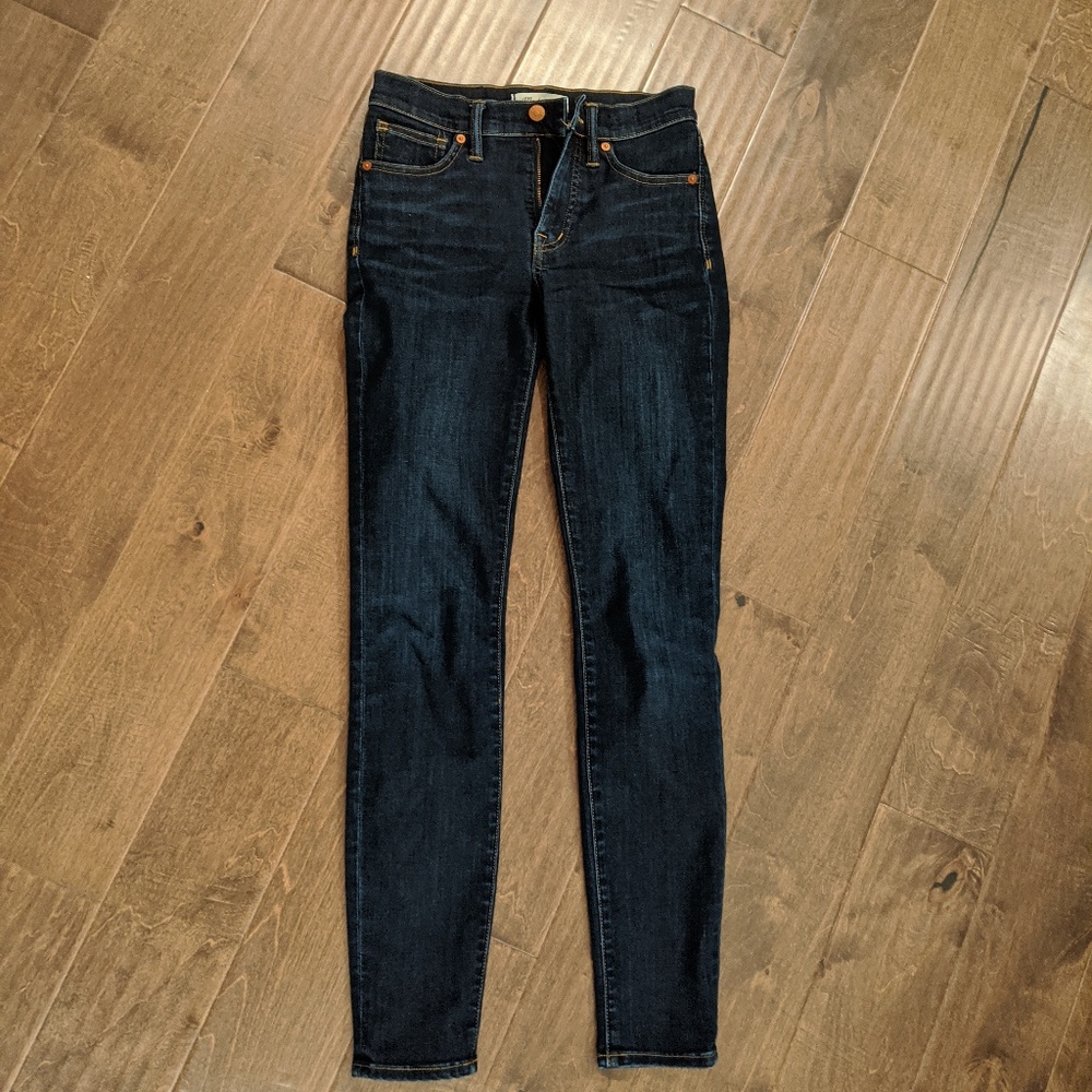 Madewell dark skinny jeans, high waisted, size 24T